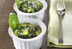 Flan d’épinards au saumon