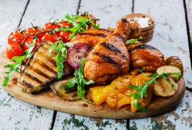 Chicken with aubergine