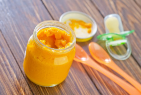 Mashed potato with carrots and meat