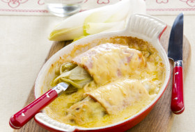 Endive mash with ham