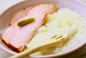 Rôti de porc et sa purée