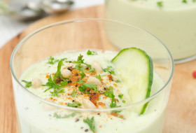 Cucumber and avocado creamy soup