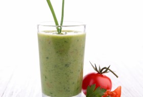 Verrines de gaspacho vert